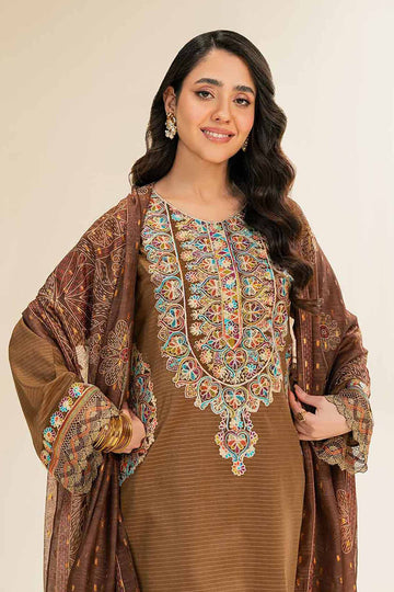 Nishat Linen 3 Piece - Embroidered Suit - 42501444 Online Shopping